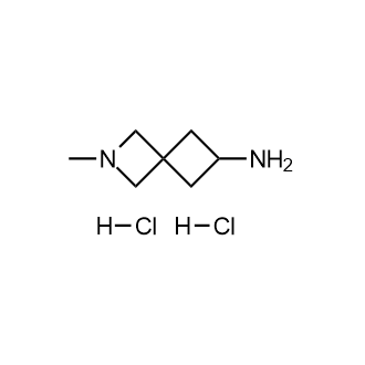 2-甲基-2-氮杂螺环[3.3]庚烷-6-胺二盐酸盐结构式
