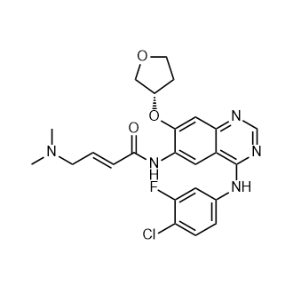 (S,E)-N-(4-((4-氯-3-氟苯基)氨基)-7-((四氢呋喃-3-基)氧基)喹唑啉-6-基)-4-(二甲基氨基)但是- 2-烯酰胺 (阿法替尼杂质)结构式