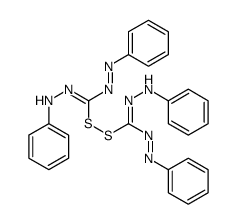 (N'-anilino-N-phenyliminocarbamimidoyl)sulfanyl N'-anilino-N-phenyliminocarbamimidothioate Structure