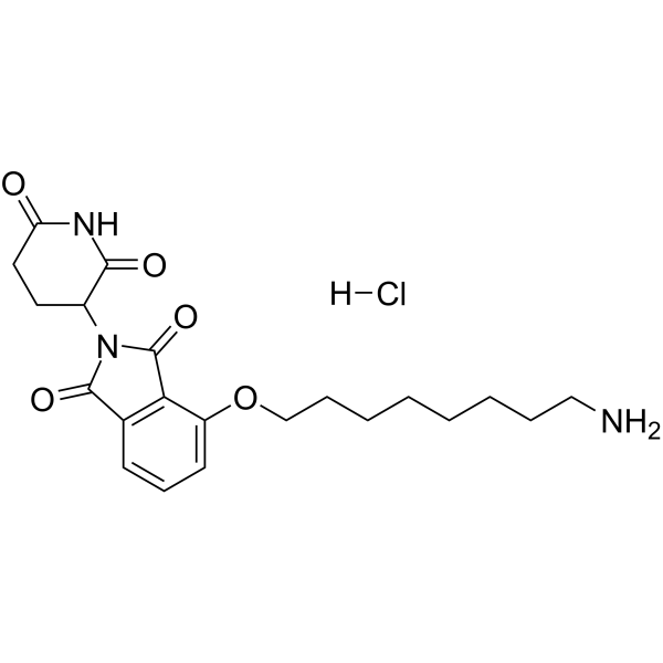 Thalidomide-O-C8-NH2 hydrochloride结构式