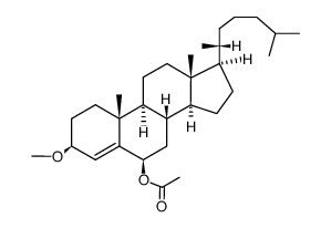 3β-Methoxycholest-4-en-6β-ol acetate结构式