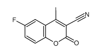 6-氟-4-甲基香豆素-3-甲腈结构式