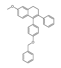 3,4-Dihydro-6-methoxy-2-phenyl-1-[4-(phenylmethoxy)phenyl]naphthalene structure