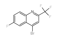 4-溴-6-氟-2-(三氟甲基)喹啉结构式