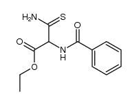 2-benzoylamino-3-thio-malonamic acid ethyl ester结构式