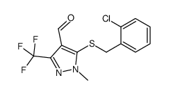 5-[(2-CHLOROBENZYL)SULFANYL]-1-METHYL-3-(TRIFLUOROMETHYL)-1H-PYRAZOLE-4-CARBALDEHYDE结构式