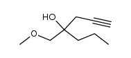 4-methoxymethyl-hept-1-yn-4-ol结构式
