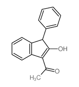 1-(2-Hydroxy-1-phenyl-1H-inden-3-yl)ethanone结构式