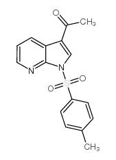 1-[1-[(4-甲基苯基)磺酰基]-1H-吡咯并[2,3-B]吡啶-3-基]-乙酮结构式
