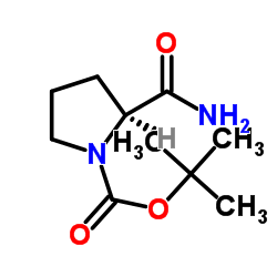 Boc-L-脯氨酸酰胺结构式