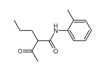 2-propyl-acetoacetic acid o-toluidide结构式