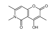 2H-Pyrano[3,2-c]pyridine-2,5(6H)-dione, 4-hydroxy-3,6,7-trimethyl- (9CI)结构式
