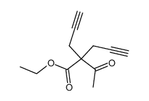 ethyl 2-acetyl-2-(prop-2-ynyl)pent-4-ynoate结构式