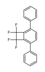 7,7,8,8-tetrafluoro-2,5-diphenylbicyclo[4.2.0]octa-1,3,5-triene结构式