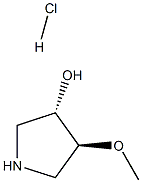 trans-4-methoxy-3-pyrrolidinol hydrochloride Structure