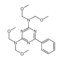 N,N,N',N'-tetrakis(methoxymethyl)-6-phenyl-1,3,5-triazine-2,4-diamine Structure