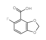 5-氟-1,3-苯并间二氧杂环戊烯-4-羧酸结构式