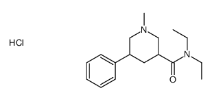 N,N-diethyl-1-methyl-5-phenylpiperidine-3-carboxamide,hydrochloride Structure