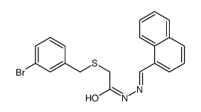 2-[(3-bromophenyl)methylsulfanyl]-N-[(E)-naphthalen-1-ylmethylideneamino]acetamide Structure