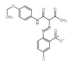2-[(4-chloro-2-nitrophenyl)azo]-N-(4-ethoxyphenyl)-3-oxobutyramide structure