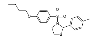 Thiazolidine, 3-[(4-butoxyphenyl)sulfonyl]-2-(4-methylphenyl)- (9CI) Structure