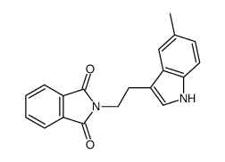 2-(2-(5-methyl-1H-indol-3-yl)ethyl)isoindoline-1,3-dione结构式