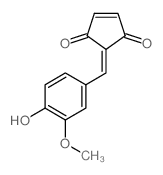 4-Cyclopentene-1,3-dione,2-[(4-hydroxy-3-methoxyphenyl)methylene]- Structure