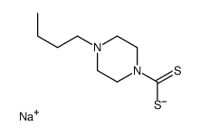 sodium,4-butylpiperazine-1-carbodithioate结构式