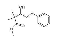 (+/-)-Methyl 3-hydroxy-2,2-dimethyl-5-phenylvalerate Structure