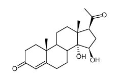 14,15β-Dihydroxy-14α-pregnen-(4)-dion-(3,20)结构式