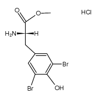 L-Tyrosine, 3,5-dibromo-, Methyl ester, hydrochloride (1:1) Structure