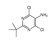 2-tert-butyl-4,6-dichloropyrimidin-5-amine Structure