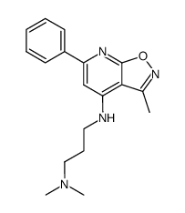N,N-Dimethyl-N'-(3-methyl-6-phenyl-isoxazolo[5,4-b]pyridin-4-yl)-propane-1,3-diamine结构式