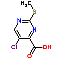 2-甲硫基-5-氯嘧啶-4-甲酸结构式
