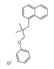 N,N-dimethyl-1-(naphthalen-1-yl)-N-(phenoxymethyl)methanaminium chloride结构式