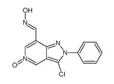 3-chloro-5-oxy-2-phenyl-2H-pyrazolo[4,3-c]pyridin-7-carbaldehyde oxime结构式