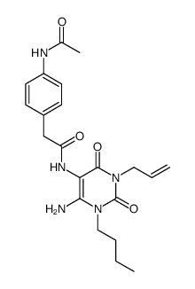 2-(4-Acetylamino-phenyl)-N-(3-allyl-6-amino-1-butyl-2,4-dioxo-1,2,3,4-tetrahydro-pyrimidin-5-yl)-acetamide结构式