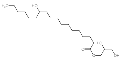 Octadecanoic acid,12-hydroxy-, 2,3-dihydroxypropyl ester Structure