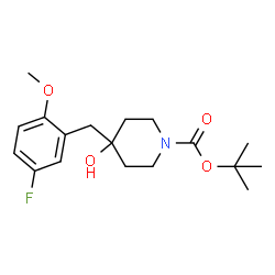 4-(5-氟-2-甲氧基苄基)-4-羟基哌啶-1-羧酸叔丁酯结构式