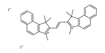 1,1,3-trimethyl-2-[2-(1,1,3-trimethylbenzo[e]indol-3-ium-2-yl)ethenyl]benzo[e]indol-3-ium,diiodide Structure