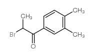 2-溴-1-(3,4-二甲基苯基)-1-丙酮结构式