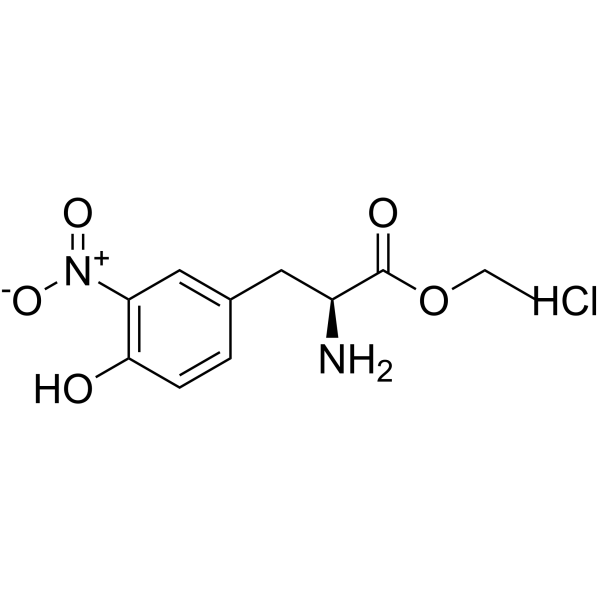 3-硝基-L-酪氨酸乙酯盐酸盐结构式
