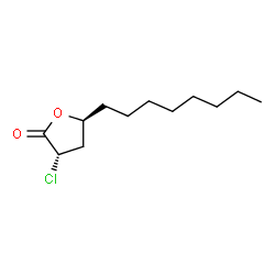 trans-3-chlorodihydro-5-octylfuran-2(3H)-one Structure