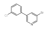 3-溴-5-(3-氯苯)吡啶结构式