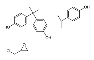 环氧氯丙烷与双酚A、4-(1,1-二甲乙基)苯酚的聚合物结构式