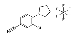 3-chloro-4-(1-pyrrolidinyl)benzenediazonium hexafluorophosphate结构式