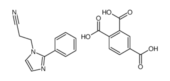 benzene-1,2,4-tricarboxylic acid, compound with 2-phenyl-1H-imidazole-1-propiononitrile Structure
