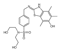 Benzenesulfonamide,N,N-bis(2-hydroxyethyl)-4-[[(6-hydroxy-4,5,7-trimethyl-2-benzothiazolyl)amino]methyl]- Structure