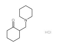 2-(1-哌啶基甲基)-环己酮盐酸盐结构式