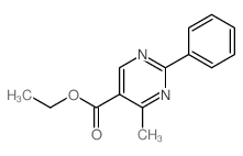 5-Pyrimidinecarboxylicacid, 4-methyl-2-phenyl-, ethyl ester Structure